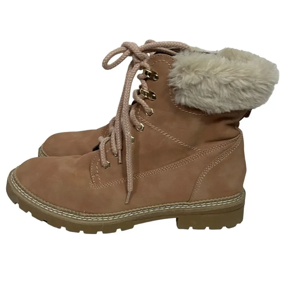 Steve Madden Blush Pink Fur Lined Boots